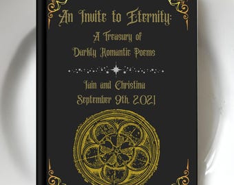 Darkly Romantic Poetry Book: Gothic Wedding Favor Keepsake