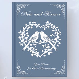 Romantisches Jahrestags-Buch-Geschenk | Vintage Poesie Andenken | Personalisieren | Kartenalternative | Jubiläums-Themen-Gedichte und Fotosammlung