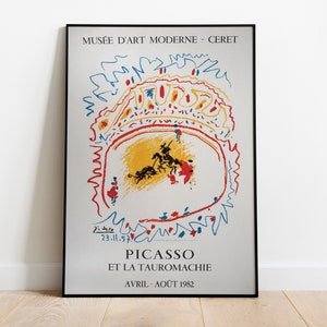 Pablo Picasso, Bullfight art, aesthetic poster, Musée Jacquemart-André, Pablo Picasso art, abstract art Picasso