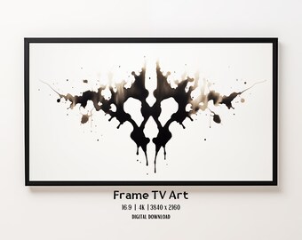 Rorschach Test Samsung Frame TV Art, Watercolor Inkblot, Medical art, Psychiatrist Office Decor, Psychology Screensaver, Digital Download