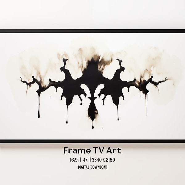 Watercolor Inkblot Rorschach Test Samsung Frame TV Art, Psychology Psychiatry Frame Tv Art, Psychiatrist Screensaver, Digital Download