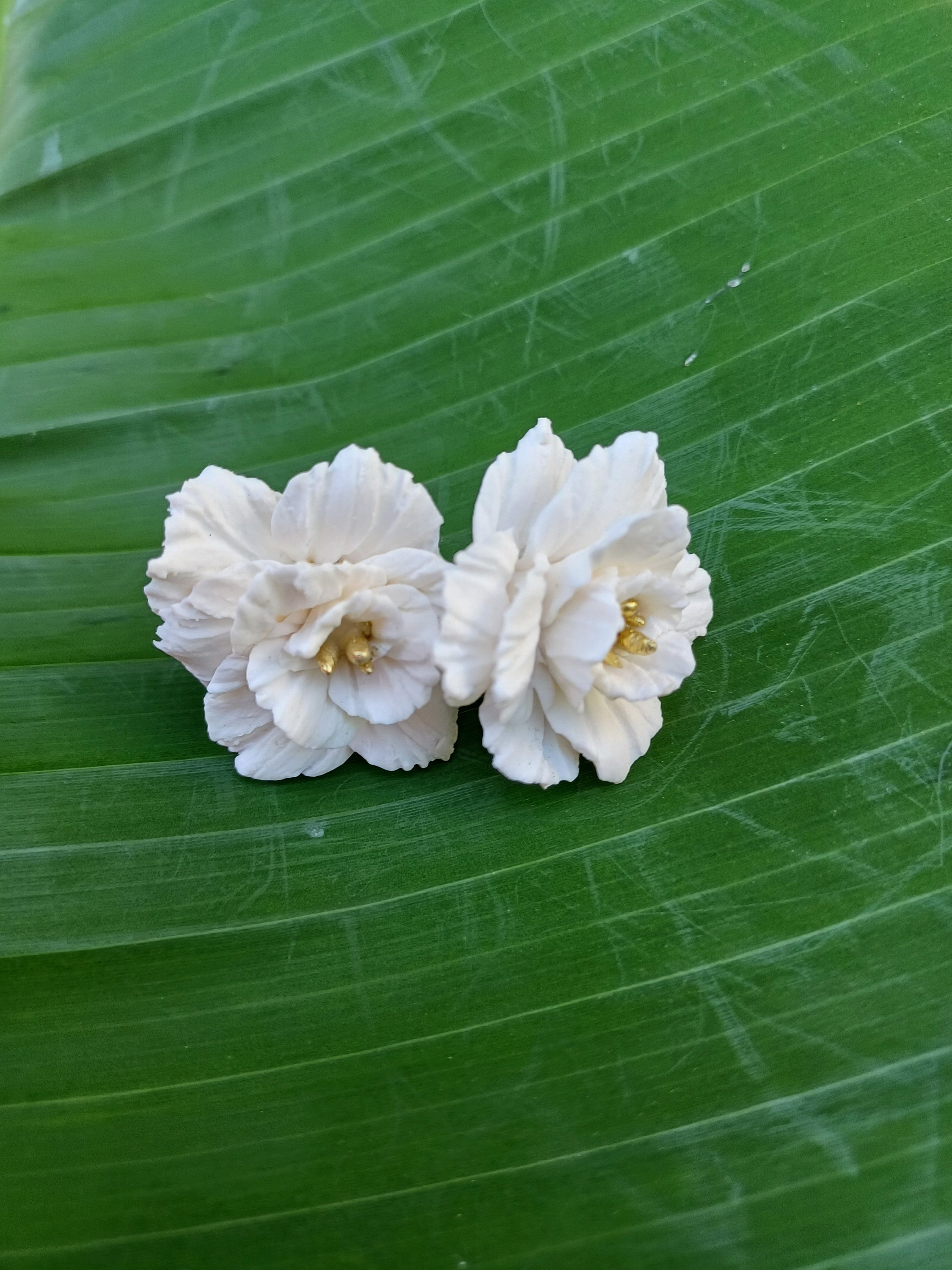 Peony Earrings, Unique Gift For Mom, Dainty Earrings Set, Clay Jewelry, Bridesmaid Gift, Bridal Earrings, Christmas Gift Idea For Women