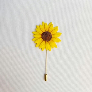 Sunflower Boutonniere Lapel Pin Groom Boutonnieres,  Wedding Boutonniere, Flower Boutonniere , Lapel Pins Men, Wedding Dress Accessories