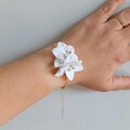 Lily Boutonniere Corsage set, Classic White Boutonnières and Corsage set, Wedding Accessories, wedding Flowers, Prom Corsage