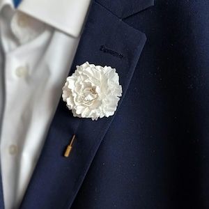 Pfingstrose Revers Pin für Männer Boutonnières, Hochzeit Boutonniere, Blumen Boutonniere, Anstecknadel Männer, Anzug Anstecknadel, Herren Anstecknadel, handgefertigte Anstecknadel