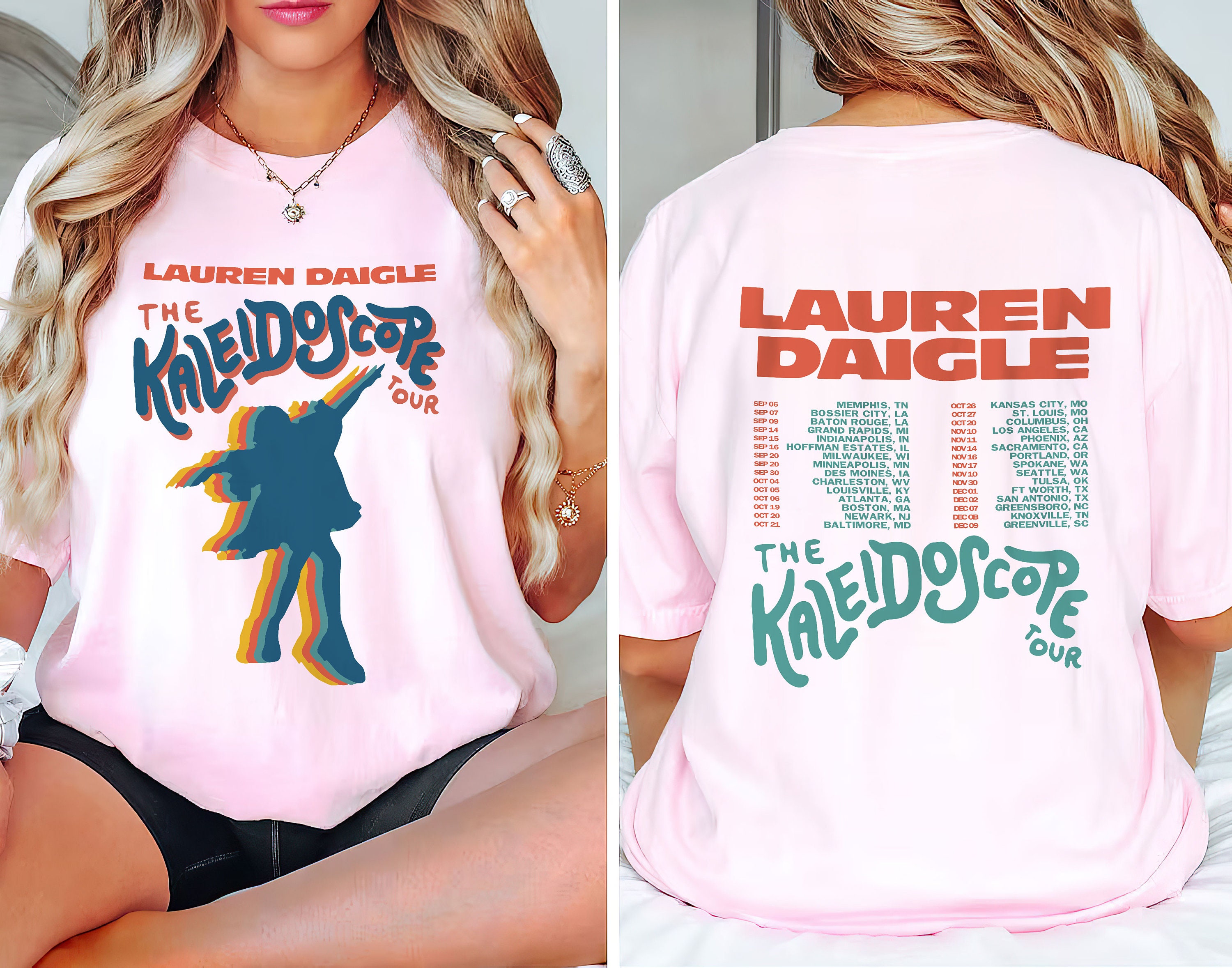 Lauren Daigle The Kaleidoscope Tour Vintage 90s 2023 Concert Shirt
