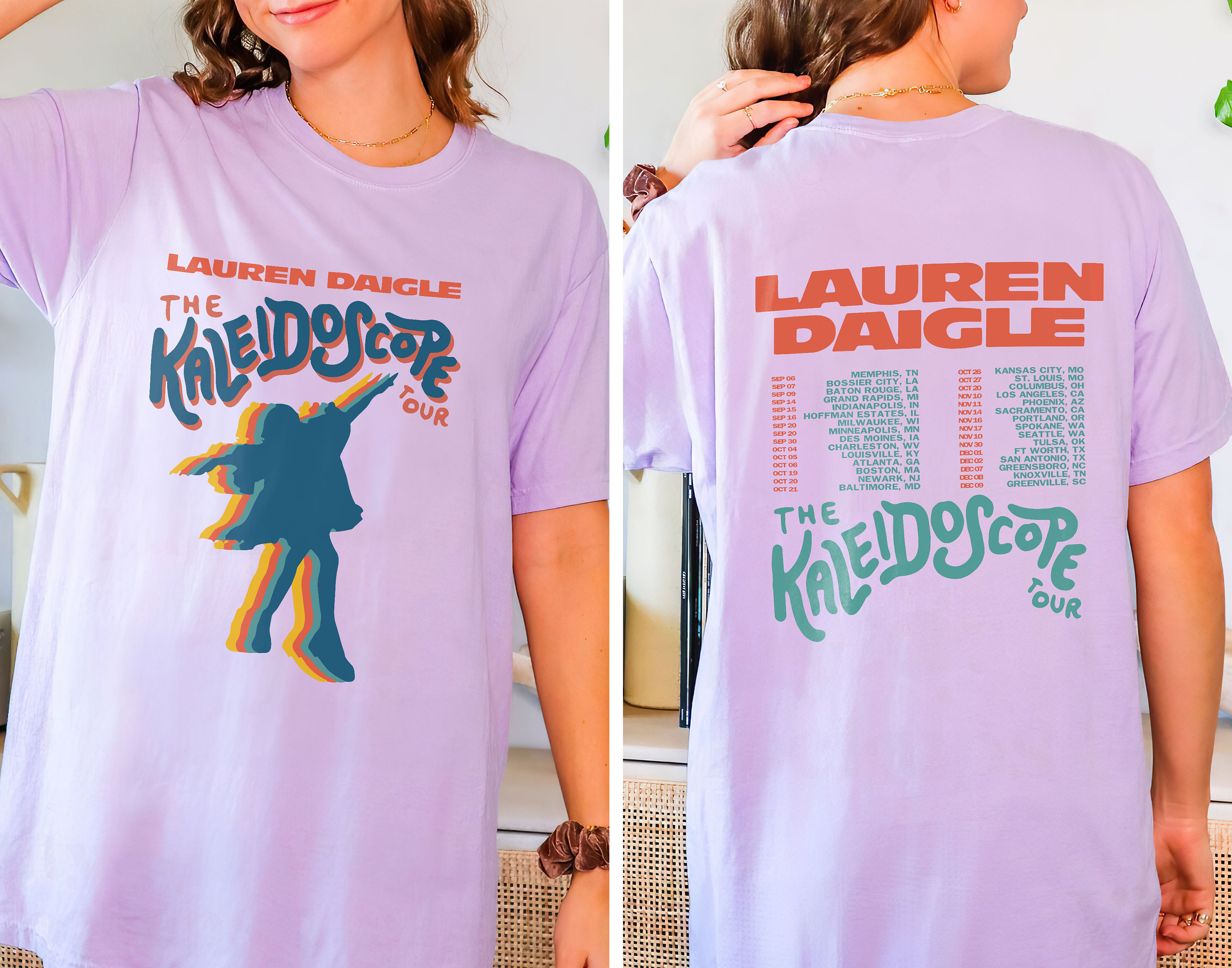 Lauren Daigle The Kaleidoscope Tour Vintage 90s 2023 Concert Shirt