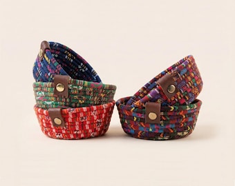 Handmade Cotton Rope Mini Basket: Decorative Woven Basket (4x2 inches)