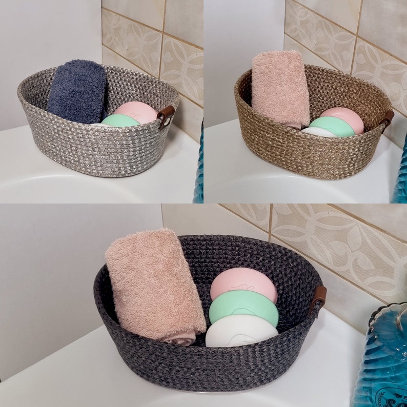 Cotton Rope Basket, Woven Home Organizer