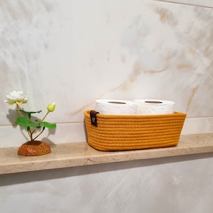 Custom Size Organizer, Rectangular Cotton Rope Basket, Storage & Organizer, Home Storage Basket, Rectangle Storage Bin,Housewarming Gift