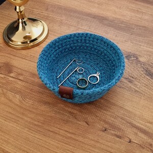 Handmade Cotton Rope Basket, Mini  Basket ,Handmade Jewellery Basket