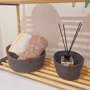 Cotton Rope Oval Basket, Woven Storage Basket, Vibrant Colored Baskets, Custom Size Organizer