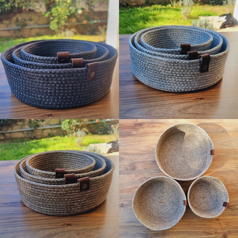 Rope Storage Basket, Bathroom Storage Basket, Cotton Rope Toy Box Etsy