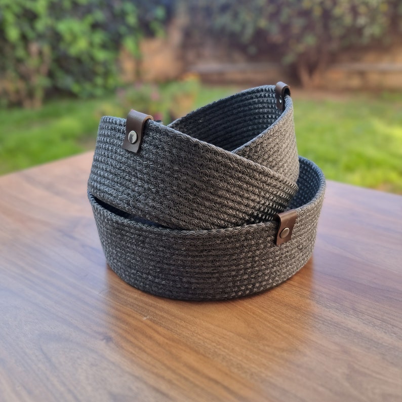Rope Storage Basket, Bathroom Storage Basket, Cotton Rope Toy Box Etsy