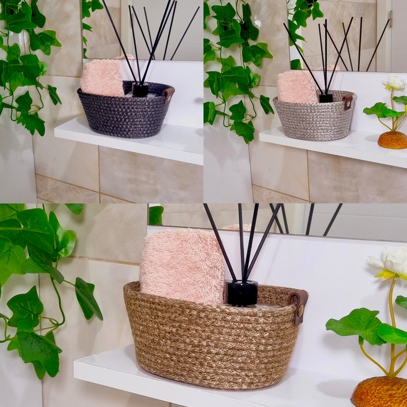 Rope Storage Basket, Bathroom Storage Basket, Cotton Rope Toy Box Etsy