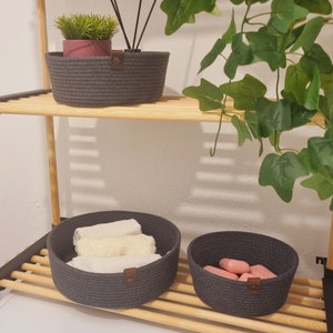 Woven Cotton Rope Basket Set: Nursery Storage, 3 Sizes