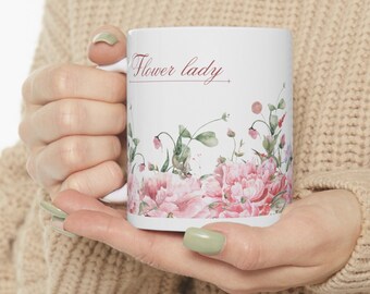 Flower lady Mug 11oz