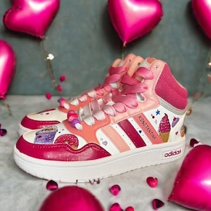 Candies Custom Sneakers/ Personalised with name/ Hand painted colorful sneakers/ Candies, Ice creams & donuts / Girl sneakers / Waterproof