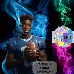 20 kleuren rook Digitale fotografie-achtergronden, Photoshop-overlays, poster voetbalbanner rook, studioachtergronden voor fotografen, foto