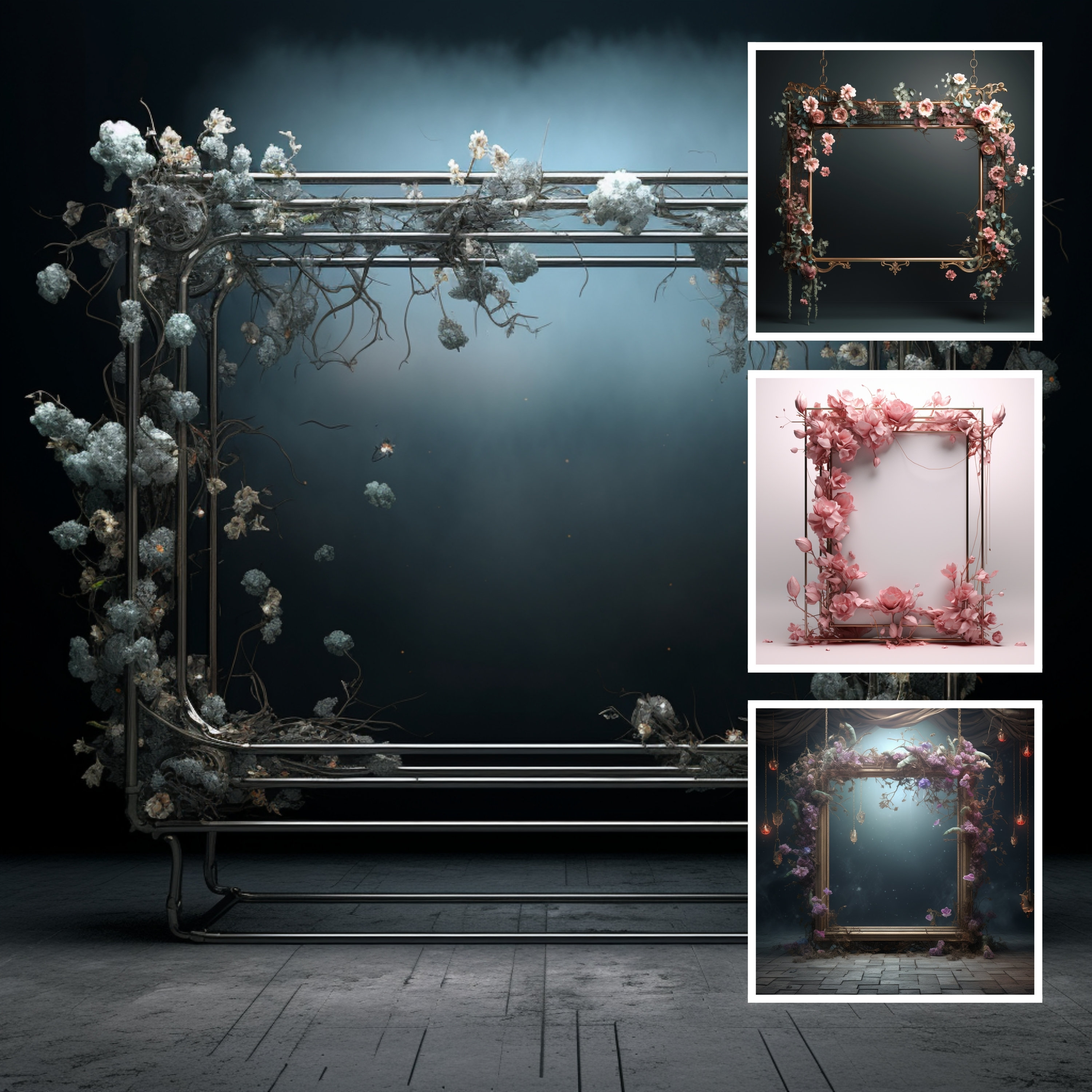 52 Hanging Frame Set Digital Backdrops, Flowing Fabric, Maternity ...