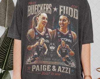 Limited Comfort Colors Paige Bueckers Azzi Fudd T-Shirt, Basketball Fan Tshirt, Gift For Women and Man Unisex T-Shirt