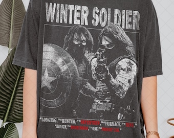 Limited Comfort Colors Winter Soldier T-Shirt, Winter Soldier Bucky Barnes Bootleg Fan Tee T-Shirt, Gift For Women and Man Unisex T-Shirt