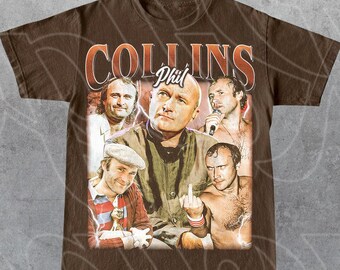Limited Phil Collins Vintage T-shirt, Gift for Women and Man