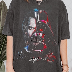 Limited Comfort Colors Anakin Skywalker Half Face T-Shirt, Star Wars Darth Vader Bootleg Fan T-Shirt, Gift For Women and Man Unisex T-Shirt
