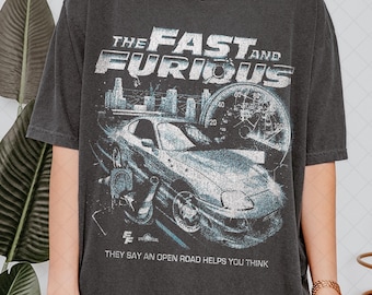 Limited Comfort Colors The Fast and The Furious T-Shirt, Car Racing Graphic Fan Tshirt, Gift For Women and Man Unisex T-Shirt