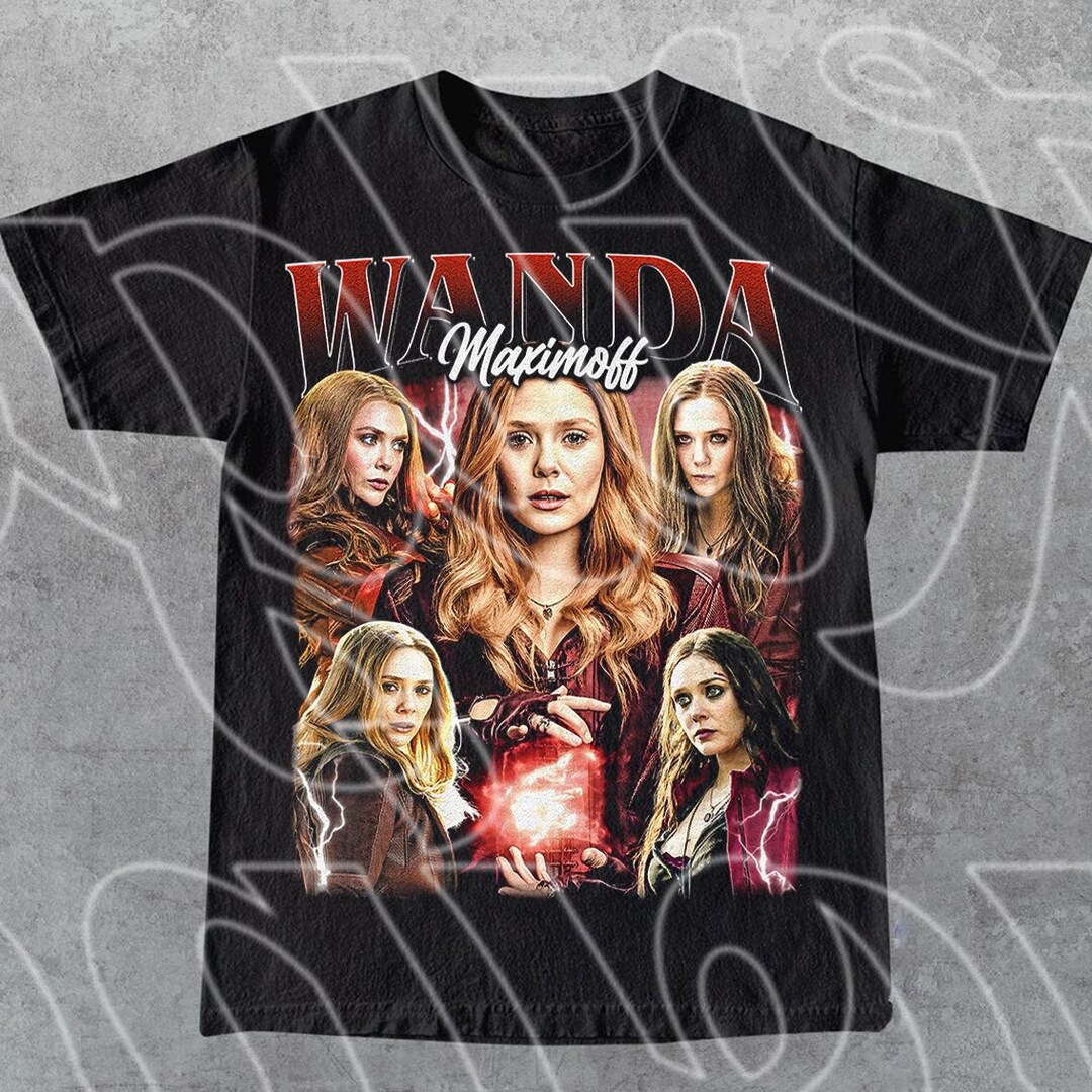 Maglietta Donna Marvel WandaVision 'WV Through The Years' - Cotone Organico, Maniche Arrotolate, Taglie S-XL - 5