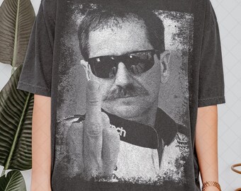 Limited Comfort Colors Dale Earnhardt Middle Finger T-Shirt, Funny Dale Earnhardt Graphic Tshirt, Gift For Women and Man Unisex T-Shirt