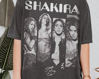 Beperkt comfort kleuren Shakira T-shirt, Shakira Concert Tour muziek bootleg fan fan tshirt, cadeau voor vrouwen en mannen T-shirt uniseks