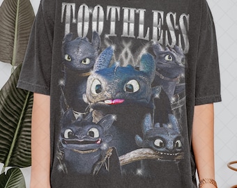 Limited Comfort Colors Toothless T-Shirt, How to Train Your Dragon Est 2010 Bootleg Fan Tshirt, Gift For Women and Man Unisex T-Shirt