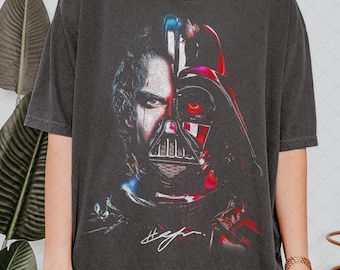 Limited Comfort Colors Anakin Skywalker Half Face Shirt, Vintage Star Wars Darth Vader Fan Tee T-Shirt,Gift For Women and Man Unisex T-Shirt