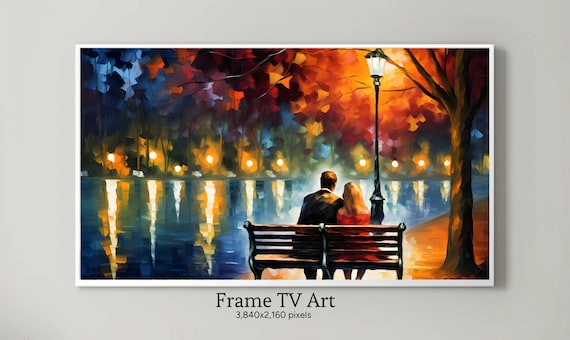 Frame TV Art | Romantic Afremov-style Digital Art Print | Original