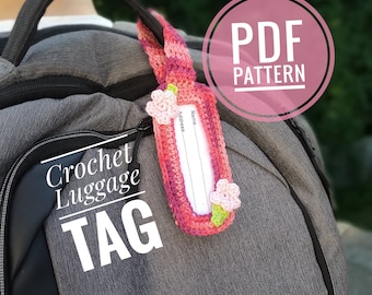 PDF patern Crochet Luggage Tag, Name Tag, Travel Accessories, Kids  Backpack, Easy Grochet Pattern, Name Tape, Mini Grochet Pattern