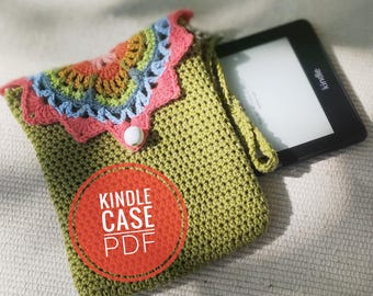 PDF Pattern Kindle Cover - Perfect Gift for Book Lovers, DIY Crochet Pattern for Kindle Cover - For Beginners and Advanced Crocheters