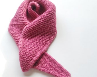 Handmade Alpaca Scarf | Hot Pink Knit Scarf | Cozy Winter Wrap | Soft Alpaca Acrylic Gift for Her