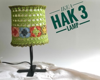 IKEA Hack gehäkelte Retro Lampenschirm, Laterne Dekoration, viktorianische Lampe, Nachtlicht Lampenschirm, Blumen lampe, Stehlampe