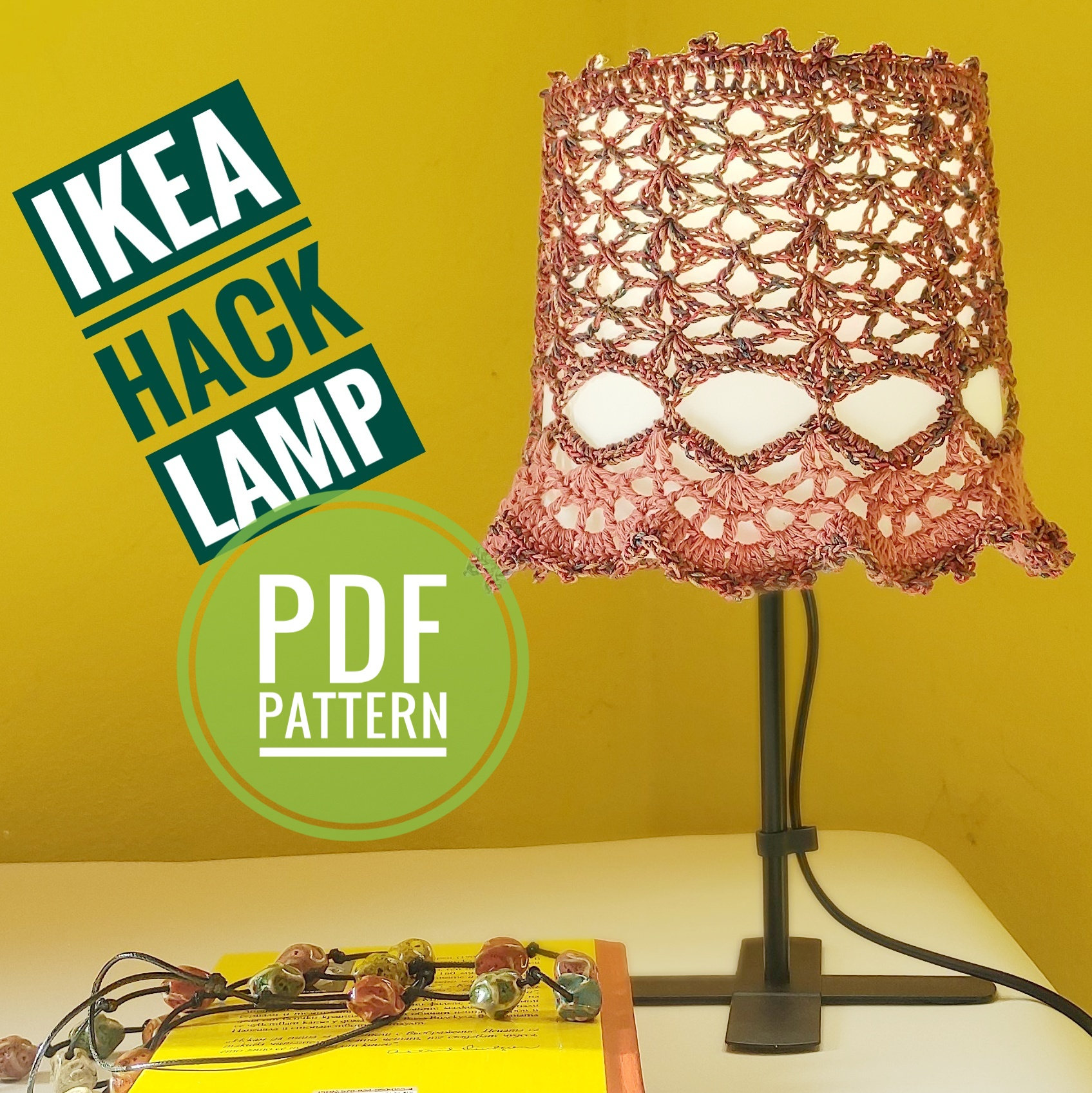 34 Crochet Lamps That Will Look Great in Your Home 18 Easy crochet lamp by Ikea
