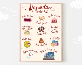 Ramadan Kids Wall Decor Printable Ramadan Reminders Eid Decor Ramadan Decor Kids Room Wall poster DIY Printable