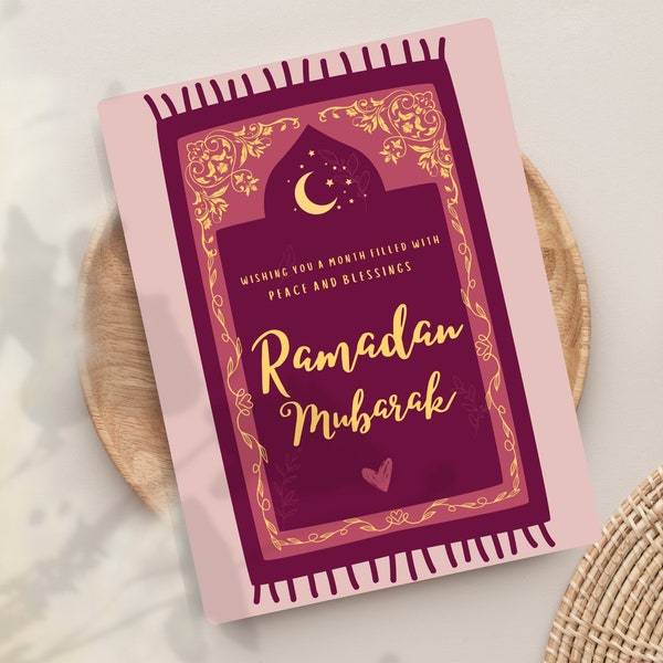 Ramadan Mubarak Cards Ramadan Greeting Cards Islamic Greeting Card Cute Ramadan Gifts Modern Ramadan Decoration Eid Wish Card
