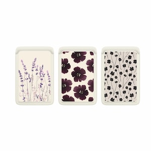 Carteira Magsafe Flowers, porta-cartões magnético de couro Blooms para iPhone 15, iPhone 14, iPhone 13 SE Pro Max Plus