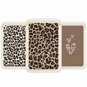 Magsafe-portemonnee met luipaardprint, magnetisch leer kaarthouder met dierenprint voor iPhone 15, iPhone 14, iPhone 13 SE Pro Max Plus