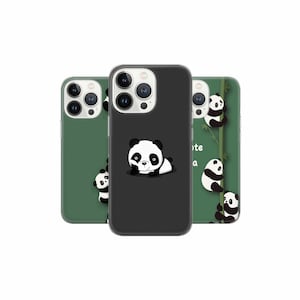 Panda Phone Case Cute panda Cover for iPhone 16 15 14 13 12 Pro Xs Samsung S24 S23 S22 FE A25 A15 Pixel 9 8A 7