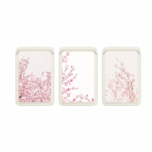 Portafoglio Magsafe Sakura, porta carte magnetico in pelle con fiori di ciliegio per iPhone 15, iPhone 14, iPhone 13 SE Pro Max Plus