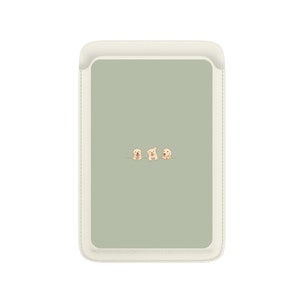 Niedliches MagSafe Portemonnaie, Magnetischer Leder Hunde Kartenhalter für iPhone 15, iPhone 14, iPhone 13 SE Pro Max Plus