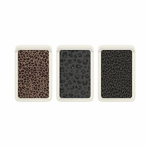 Magsafe-portemonnee met luipaardprint, magnetische leren kaarthouder met dierenprint voor iPhone 15, iPhone 14, iPhone 13 SE Pro Max Plus