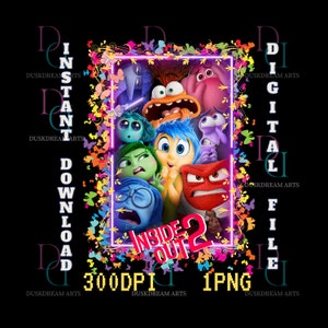 Inside Out 2 png, inside out shirt, High Quality Cricut sticker Instant Download Digital File Printable Image  inside out movie, transparent