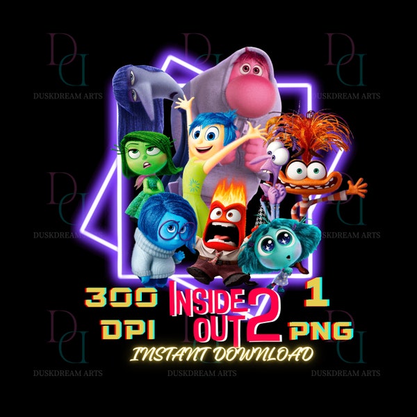 Inside Out 2 png, inside out shirt, High Quality Cricut sticker Instant Download Digital File Printable Image  inside out movie, transparent